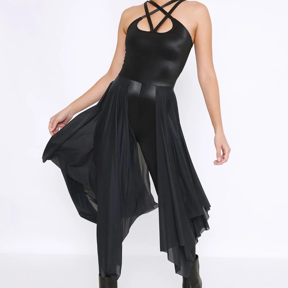 Vampire Magic Overlay Catsuit BlackMilk XS